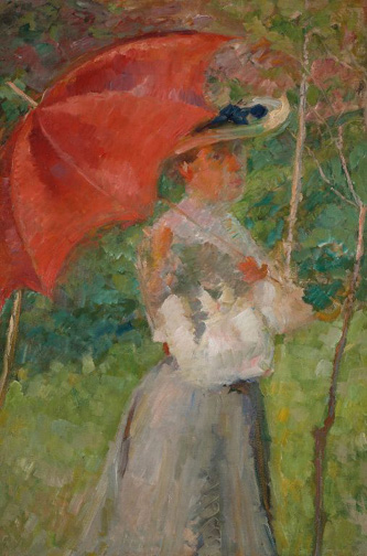 2. Red Parasol. 1904. Oil on Canvas. 