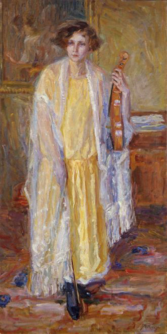 5. Violinist. 1926. Oil on Canvas. 