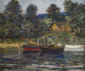 2. River Landscape. 1934. Oil on board. Enn Kunila’s Art Collection. 