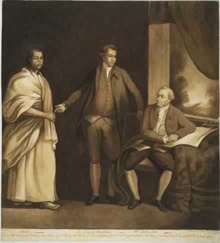  Sir Joseph Banks with Omai and Dr. Daniel Solander, 1838, by Theodore von Holst 