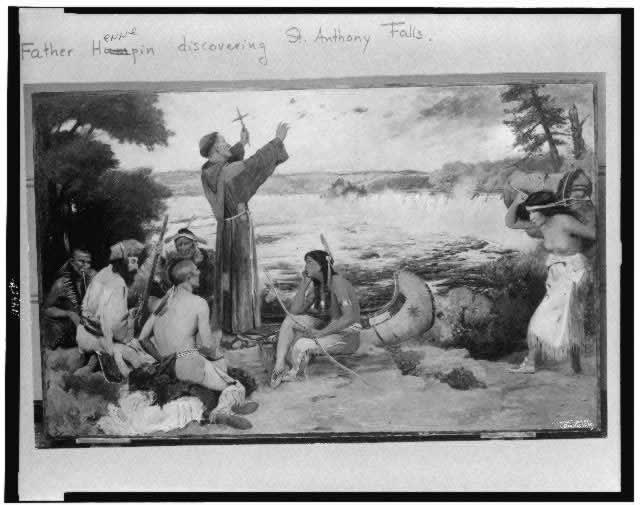  Father Hennepin Discovering St. Anthony's Falls 