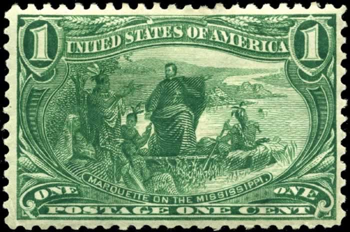  Marquette, US 1 Cent Stamp 