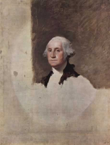  George Washington, unfinished portrait by Gilbert Stuart, 1796
