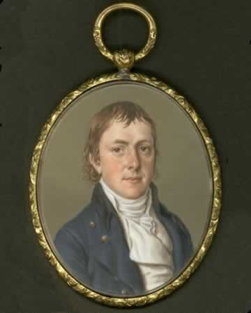Miniature of a Young Man *This miniature is thought to have come from the Washington family estate, and features a young man with reddish hair. It is likely that this is a miniature of one of Washington's nephews, but it is quite possible that it is a miniature of Washington as a young man