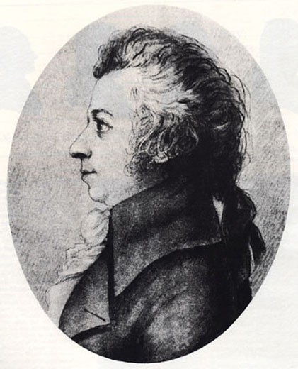Profile of Mozart, 1789