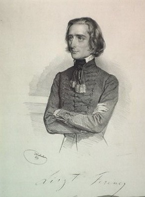 Liszt by Josef Kriehuber 1838