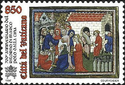 The Great Khan dispensing alms to the poor in Cambaluc
(folio 244 recto)
