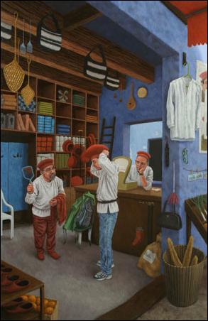 Marco Polo Shopping, 2006, oil on MDF, 12x8 inches