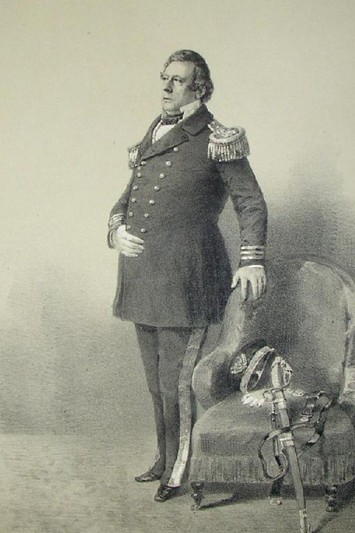 Perry, Standing Portrait, from Graphic Scenes of the Japan Expedition 1856 